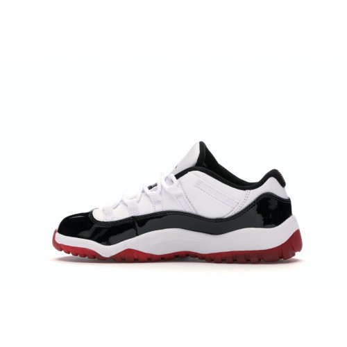 Кроссы Jordan 11 Retro Low Concord Bred (PS) - подростковая сетка размеров