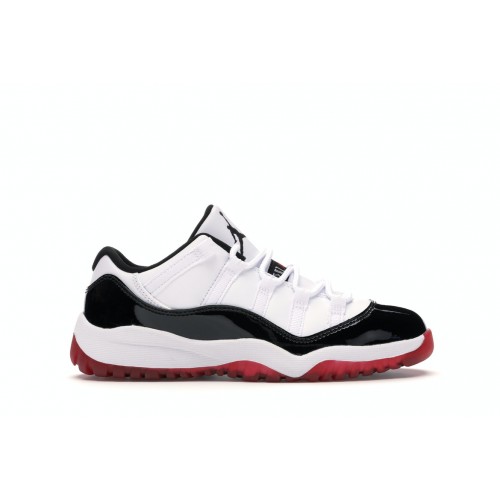 Кроссы Jordan 11 Retro Low Concord Bred (PS) - подростковая сетка размеров