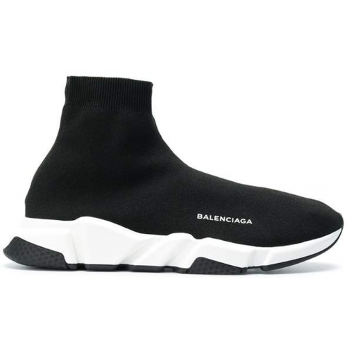 Кроссы Balenciaga Speed Trainer Black White Black - мужская сетка размеров