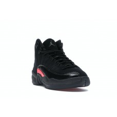 Подростковые кроссовки Jordan 12 Retro Black Rush Pink (GS)