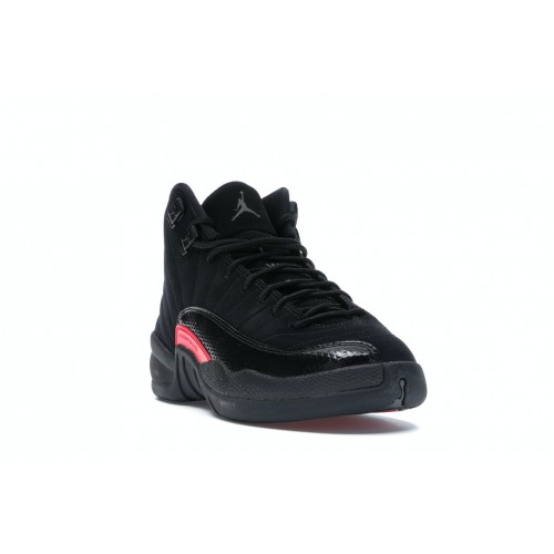 Кроссы Jordan 12 Retro Black Rush Pink (GS) - подростковая сетка размеров