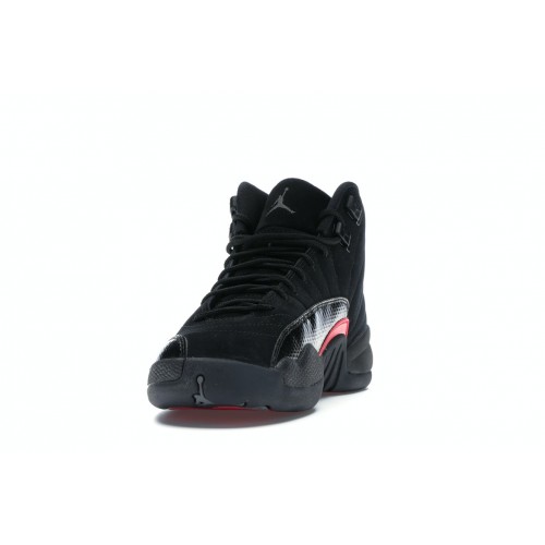 Кроссы Jordan 12 Retro Black Rush Pink (GS) - подростковая сетка размеров