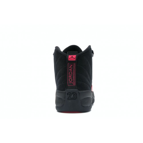 Кроссы Jordan 12 Retro Black Rush Pink (GS) - подростковая сетка размеров