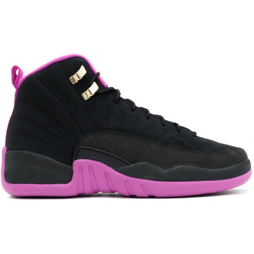 Кроссы Jordan 12 Retro Hyper Violet (GS) - подростковая сетка размеров