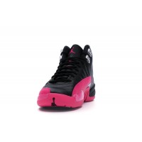 Подростковые кроссовки Jordan 12 Retro Black Deadly Pink (GS)