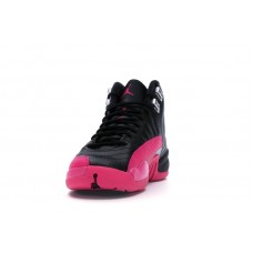 Подростковые кроссовки Jordan 12 Retro Black Deadly Pink (GS)