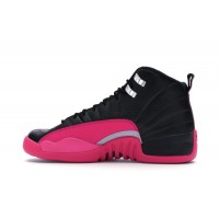 Подростковые кроссовки Jordan 12 Retro Black Deadly Pink (GS)