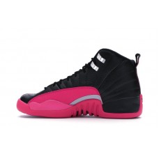 Подростковые кроссовки Jordan 12 Retro Black Deadly Pink (GS)