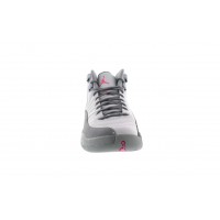 Подростковые кроссовки Jordan 12 Retro Wolf Grey Vivid Pink (GS)