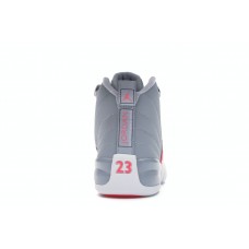 Подростковые кроссовки Jordan 12 Retro Wolf Grey Racer Pink (GS)