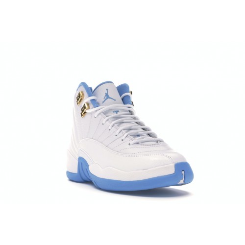 Кроссы Jordan 12 Retro University Blue (2016) (GS) - подростковая сетка размеров