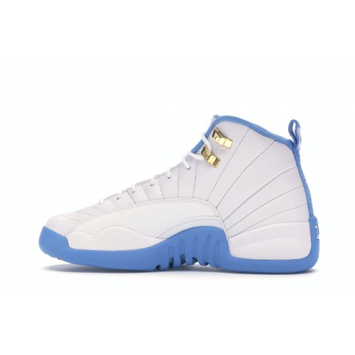 Кроссы Jordan 12 Retro University Blue (2016) (GS) - подростковая сетка размеров
