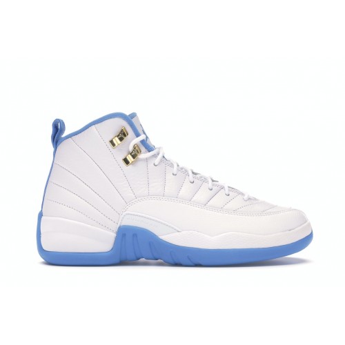 Кроссы Jordan 12 Retro University Blue (2016) (GS) - подростковая сетка размеров