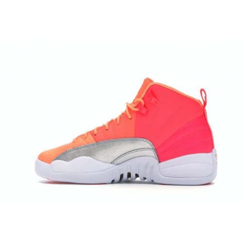 Кроссы Jordan 12 Retro Sunrise (GS) - подростковая сетка размеров