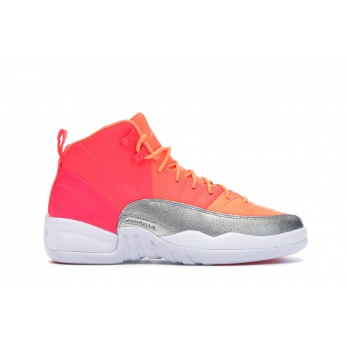 Кроссы Jordan 12 Retro Sunrise (GS) - подростковая сетка размеров