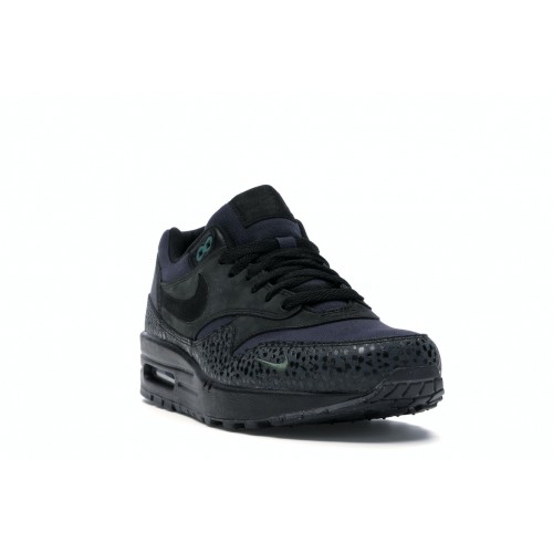 Кроссы Nike Air Max 1 Black/Black-Bonsai - мужская сетка размеров