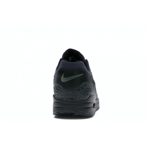 Кроссы Nike Air Max 1 Black/Black-Bonsai - мужская сетка размеров