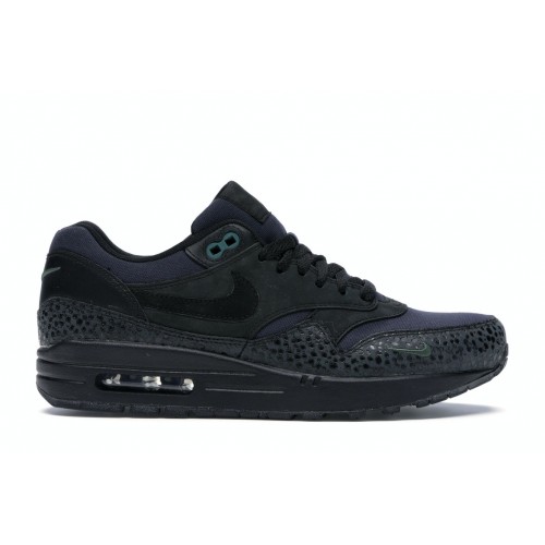 Кроссы Nike Air Max 1 Black/Black-Bonsai - мужская сетка размеров