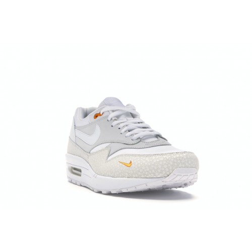 Кроссы Nike Air Max 1 White Kumquat - мужская сетка размеров