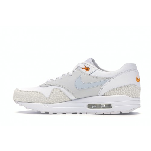 Кроссы Nike Air Max 1 White Kumquat - мужская сетка размеров