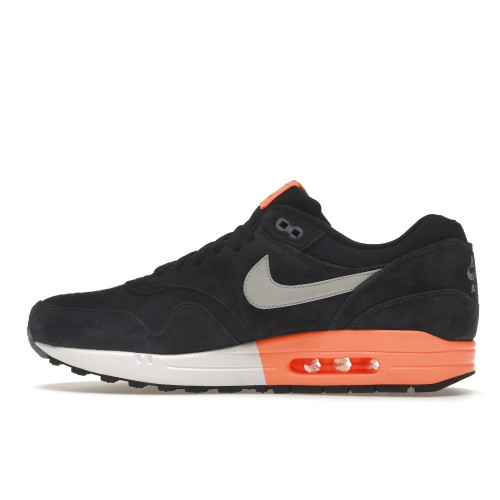 Кроссы Nike Air Max 1 Dark Obsidian Atomic Orange - мужская сетка размеров