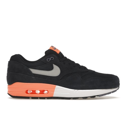 Кроссы Nike Air Max 1 Dark Obsidian Atomic Orange - мужская сетка размеров