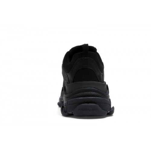 Кроссы Balenciaga Triple S Triple Black (2018 Reissue) (Nondistressed) - мужская сетка размеров