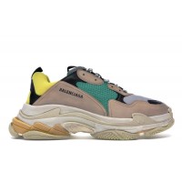Кроссовки Balenciaga Triple S Beige Green Yellow (2018 Reissue)