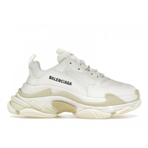 Кроссы Balenciaga Triple S White (2021) (W) - женская сетка размеров