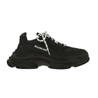 Женские кроссовки Balenciaga Triple S Black White Lace (W)
