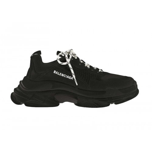 Кроссы Balenciaga Triple S Black White Lace (W) - женская сетка размеров