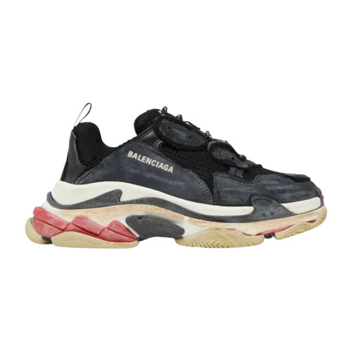 Balenciaga Wmns Triple S Sneaker DIY - Black Red - женская сетка размеров