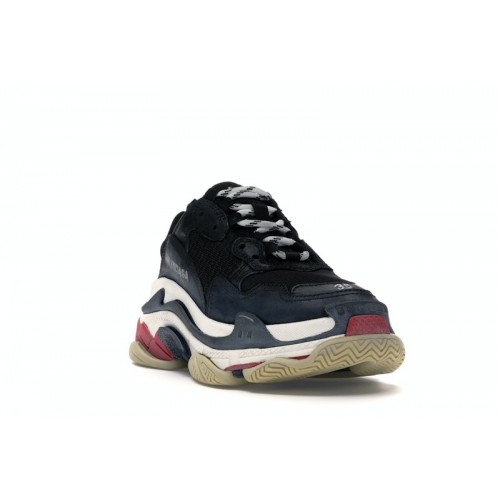 Кроссы Balenciaga Triple S Black White Red (2018 Reissue) - мужская сетка размеров