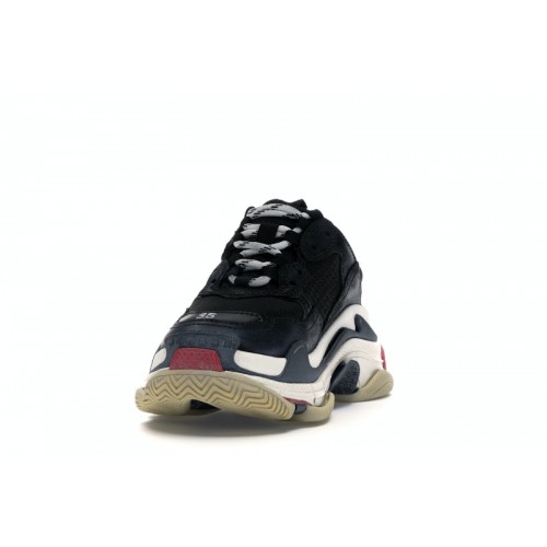 Кроссы Balenciaga Triple S Black White Red (2018 Reissue) - мужская сетка размеров