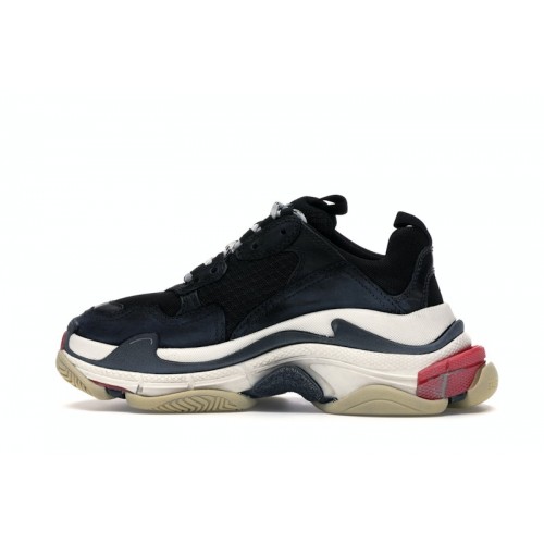 Кроссы Balenciaga Triple S Black White Red (2018 Reissue) - мужская сетка размеров