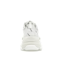 Женские Balenciaga Triple S Allover Logo White (W)