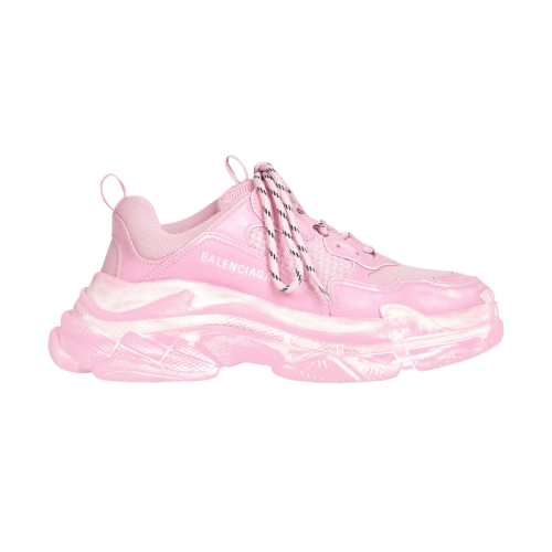 Кроссы Balenciaga Triple S Faded Pink (W) - женская сетка размеров