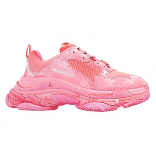 Кроссы Balenciaga Triple S Faded Dark Pink (W) - женская сетка размеров