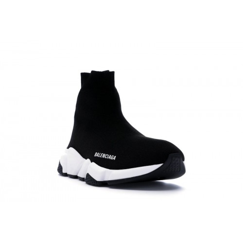 Кроссы Balenciaga Speed Trainer Black White (2018) - мужская сетка размеров