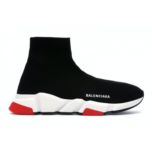 Кроссы Balenciaga Speed Trainer Black Red - мужская сетка размеров