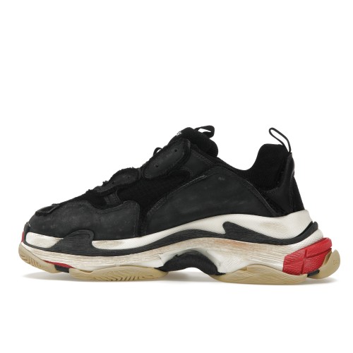 Кроссы Balenciaga Triple S DIY Black Red White - мужская сетка размеров