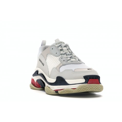Кроссы Balenciaga Triple S White Black Red - мужская сетка размеров