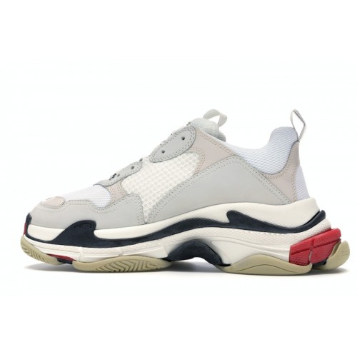 Кроссы Balenciaga Triple S White Black Red - мужская сетка размеров
