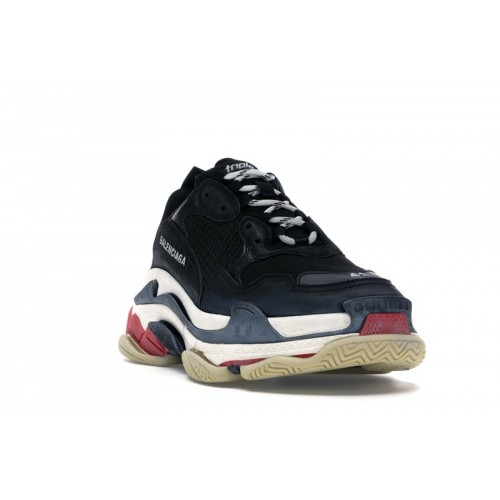 Кроссы Balenciaga Triple S Black White Red (2018 Reissue) - мужская сетка размеров