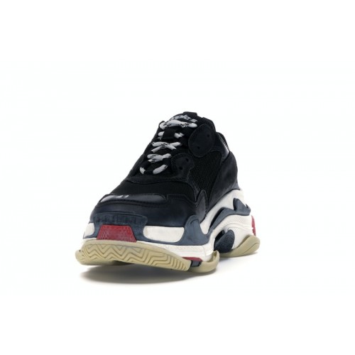Кроссы Balenciaga Triple S Black White Red (2018 Reissue) - мужская сетка размеров