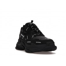 Кроссовки Balenciaga Triple S Allover Logo Black