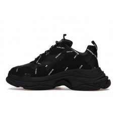 Кроссовки Balenciaga Triple S Allover Logo Black