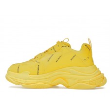 Balenciaga Triple S Allover Logo Yellow