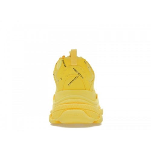 Balenciaga Triple S Allover Logo Yellow - мужская сетка размеров