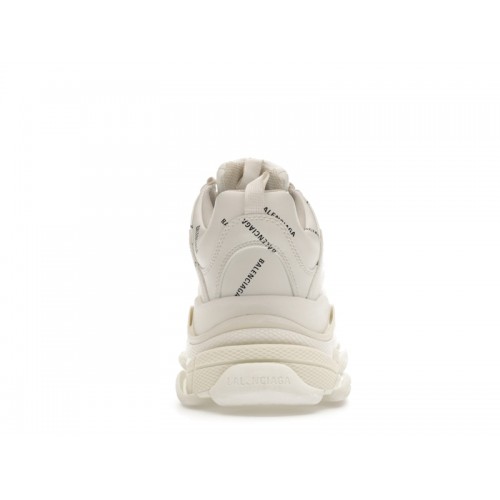 Кроссы Balenciaga Triple S Allover Logo White - мужская сетка размеров